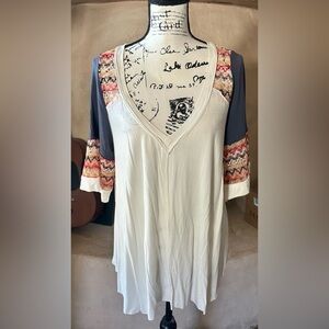 POL Crochet Detail Tee Shirt NWOT